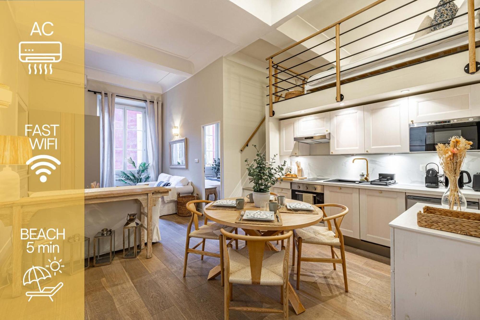 New!Chic Oasis Apt, Heart Of Nice, Family Friendly, Walking To The Beach! エクステリア 写真
